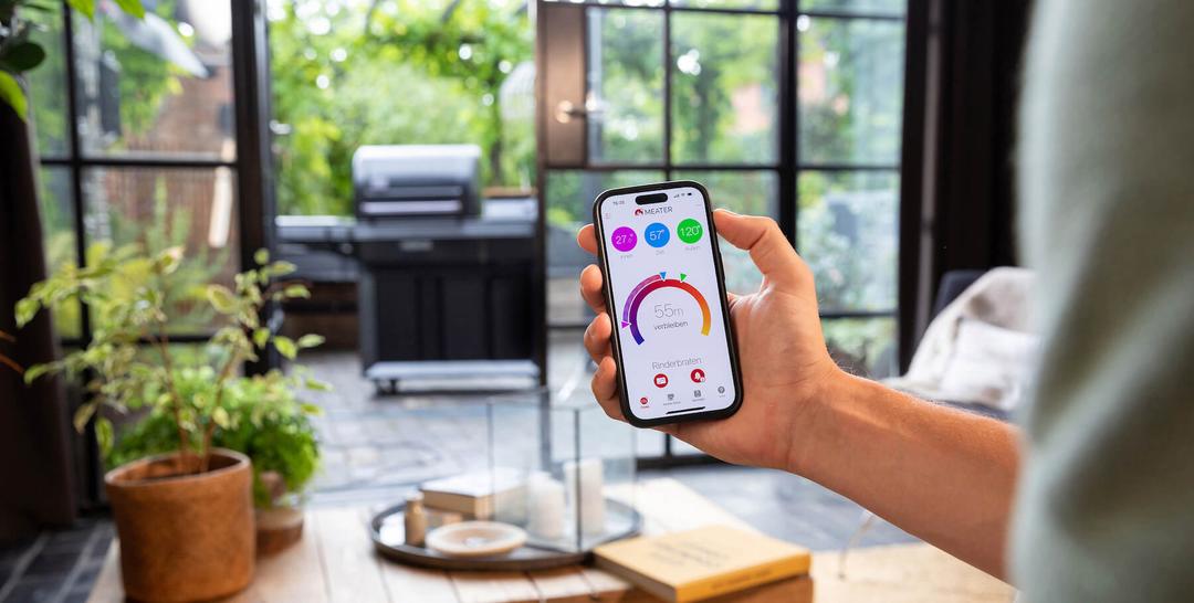 You can use the MEATER App on your mobile phone